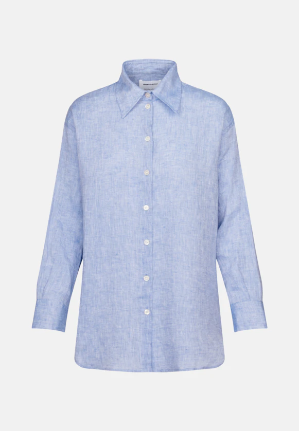 Longbluse Garnfärber in Dunkelblau |  Seidensticker Onlineshop