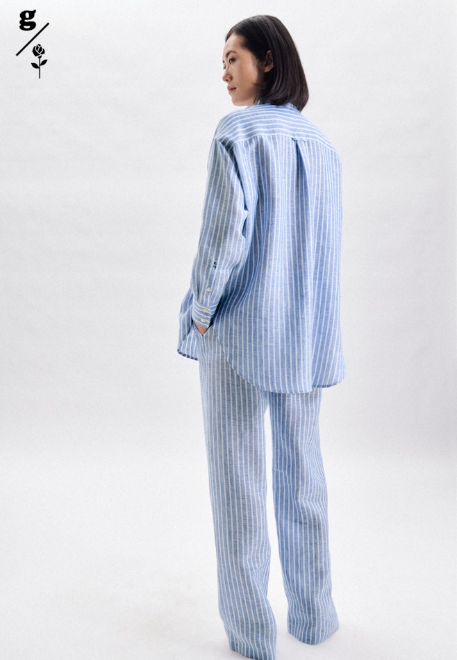 Linen Long Blouse in Medium Blue | Seidensticker online shop