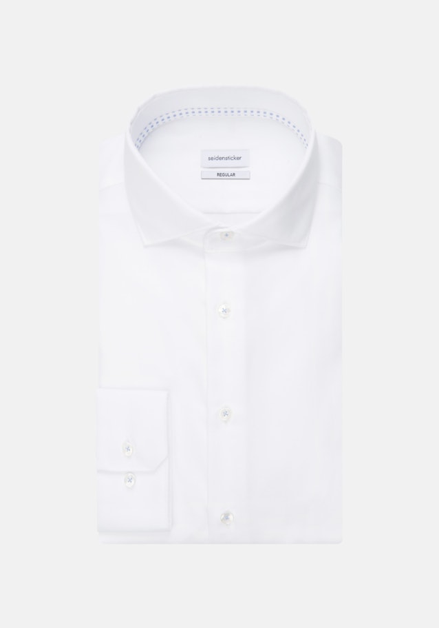 Non-iron Twill Business Shirt in Regular with Kent-Collar and extra long sleeve in White |  Seidensticker Onlineshop