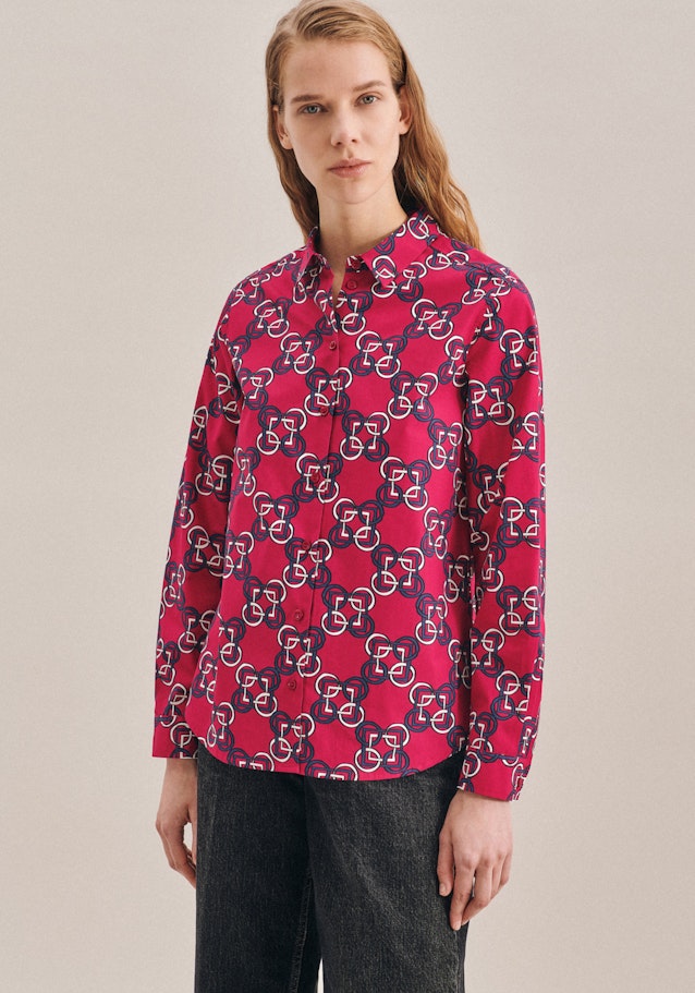 Long sleeve Poplin Shirt Blouse in Red | Seidensticker Onlineshop