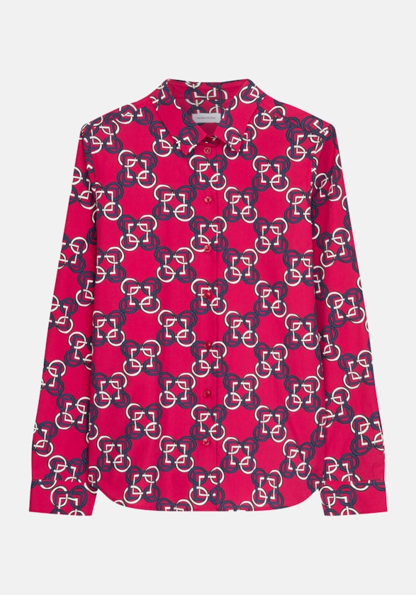 Long sleeve Poplin Shirt Blouse in Red |  Seidensticker Onlineshop