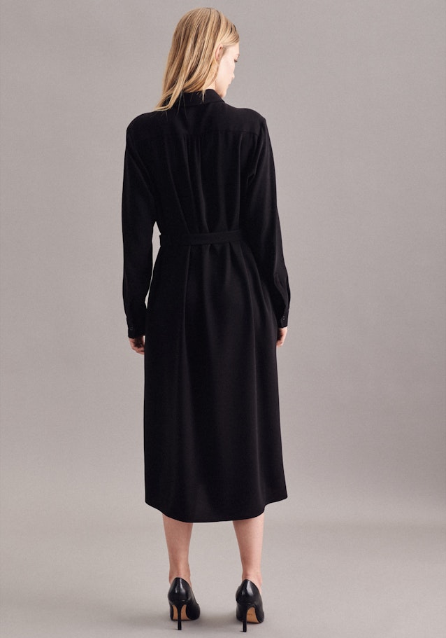 Krepp Maxi Kleid in Schwarz |  Seidensticker Onlineshop
