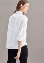 Regular fit Hemdbluse Streifen in Weiß |  Seidensticker Onlineshop