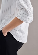 Regular fit Hemdbluse Streifen in Weiß |  Seidensticker Onlineshop