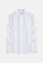 Regular fit Stehkragenbluse Streifen in Weiß |  Seidensticker Onlineshop