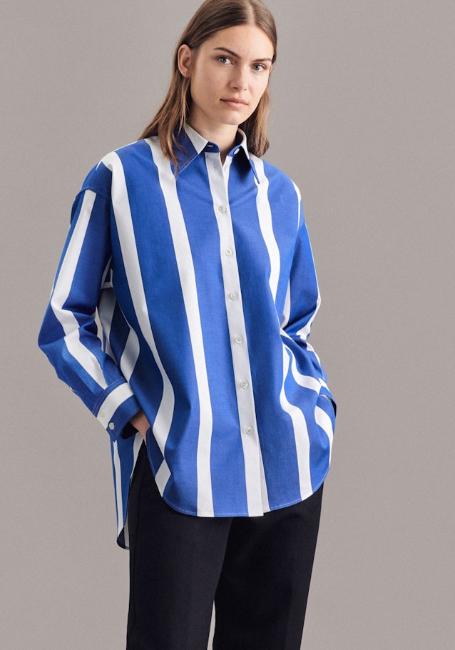 Long sleeve Twill Long Blouse in Light Blue |  Seidensticker Onlineshop