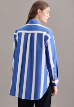 Oversized fit Longbluse Streifen in Hellblau |  Seidensticker Onlineshop