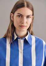 Oversized fit Longbluse Streifen in Hellblau |  Seidensticker Onlineshop