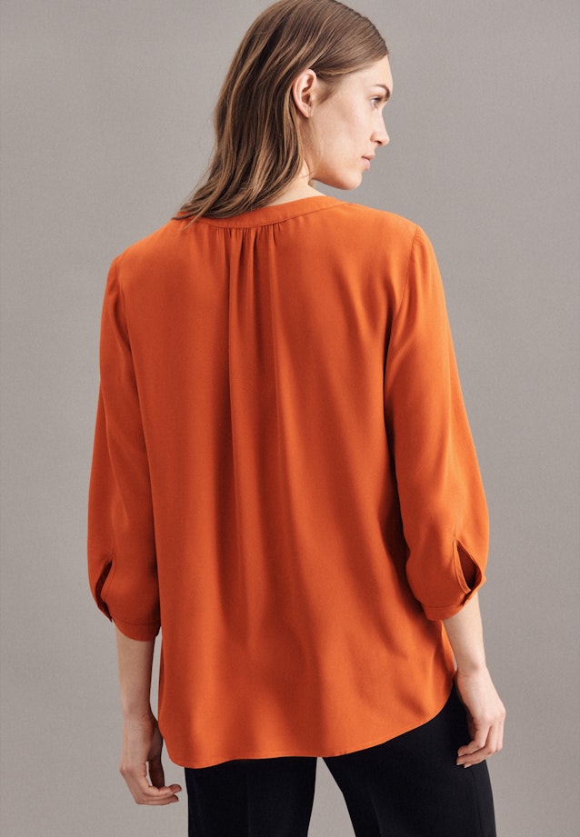 3/4-Arm Krepp Shirtbluse in Orange |  Seidensticker Onlineshop