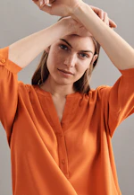 Shirt Blouse Uni in Orange |  Seidensticker Onlineshop