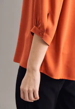 Shirt Blouse Uni in Orange |  Seidensticker Onlineshop