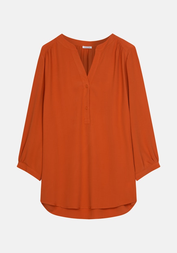 3/4 mouwen Krepp Shirtblouse in Oranje |  Seidensticker Onlineshop