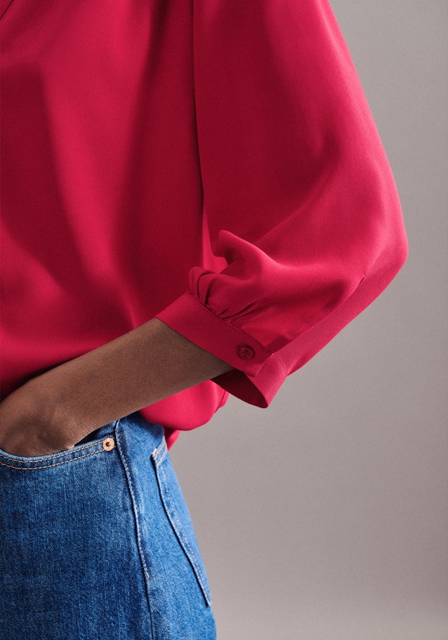 3/4 mouwen Krepp Shirtblouse in Roze/Pink |  Seidensticker Onlineshop
