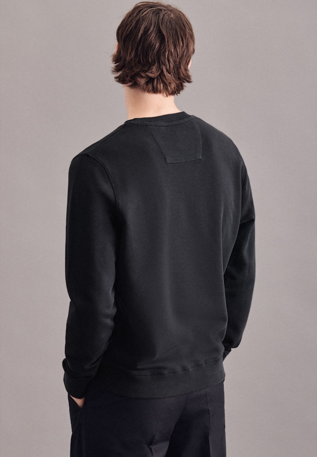 Gerader Schnitt (Normal-Fit) Pullover Uni in Schwarz |  Seidensticker Onlineshop