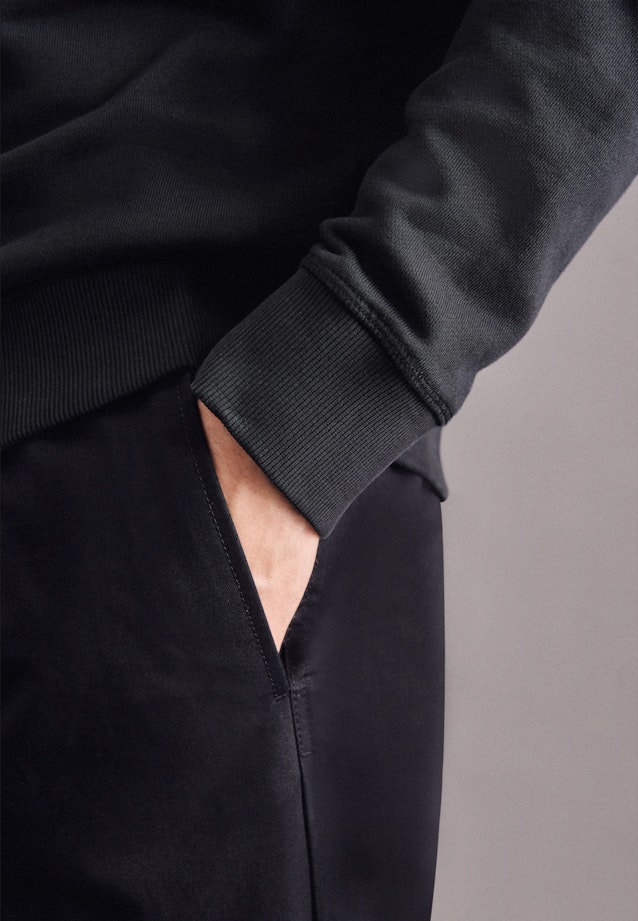 Gerader Schnitt (Normal-Fit) Pullover Uni in Schwarz |  Seidensticker Onlineshop