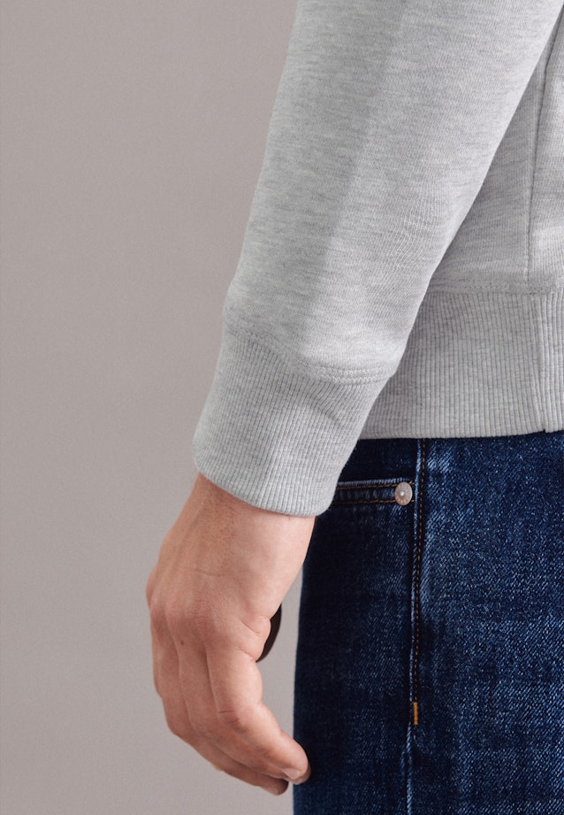 Gerader Schnitt (Normal-Fit) Pullover Uni in Grau |  Seidensticker Onlineshop