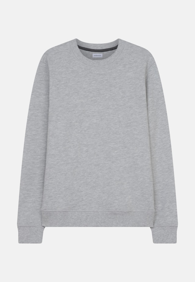 Gerader Schnitt (Normal-Fit) Pullover Uni in Grau |  Seidensticker Onlineshop