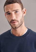 Crew Neck Pullover Uni in Dark Blue |  Seidensticker Onlineshop