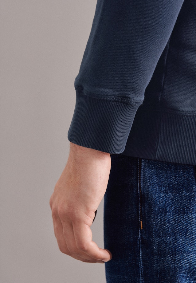 Crew Neck Pullover Uni in Dark Blue |  Seidensticker Onlineshop