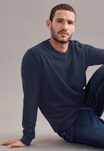 Crew Neck Pullover Uni in Dark Blue |  Seidensticker Onlineshop