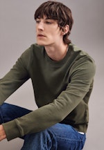 Gerader Schnitt (Normal-Fit) Pullover Uni in Grün |  Seidensticker Onlineshop