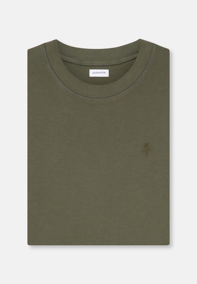 Gerader Schnitt (Normal-Fit) Pullover Uni in Grün |  Seidensticker Onlineshop