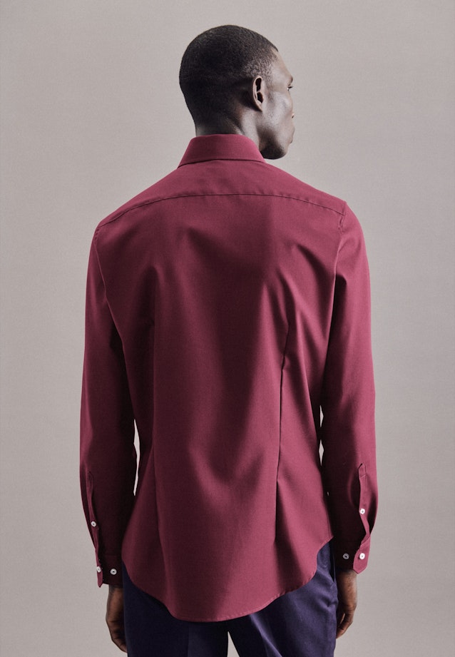 Non-iron Poplin Business Shirt in Slim with Kent-Collar in Red | Seidensticker Onlineshop