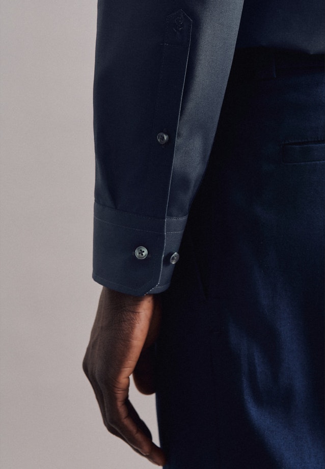 Slim Business Hemd Uni in Dunkelblau |  Seidensticker Onlineshop