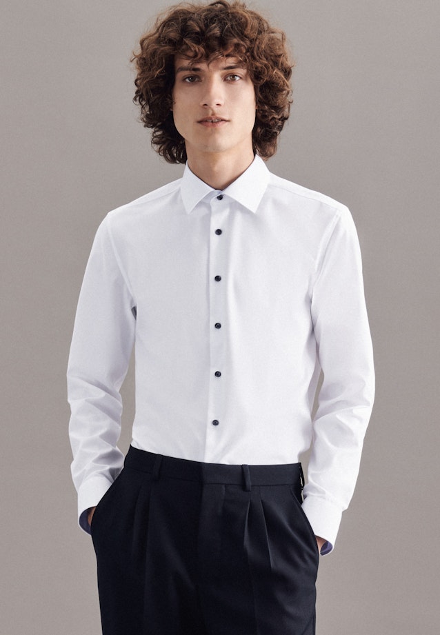 Slim Business Hemd Uni in Weiß |  Seidensticker Onlineshop