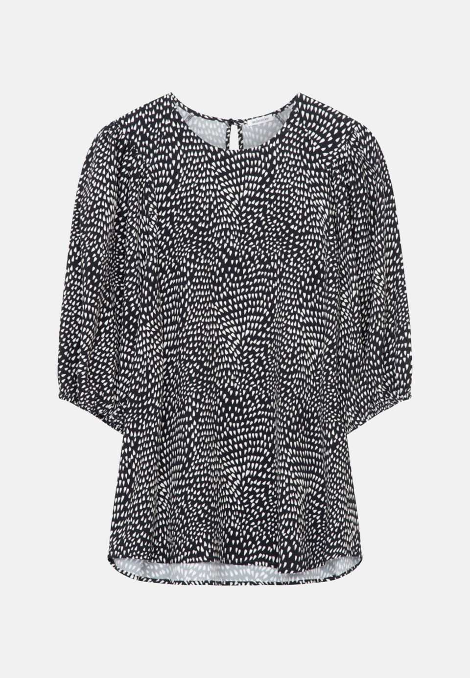 Rundhals Shirtbluse Oversized in Schwarz |  Seidensticker Onlineshop