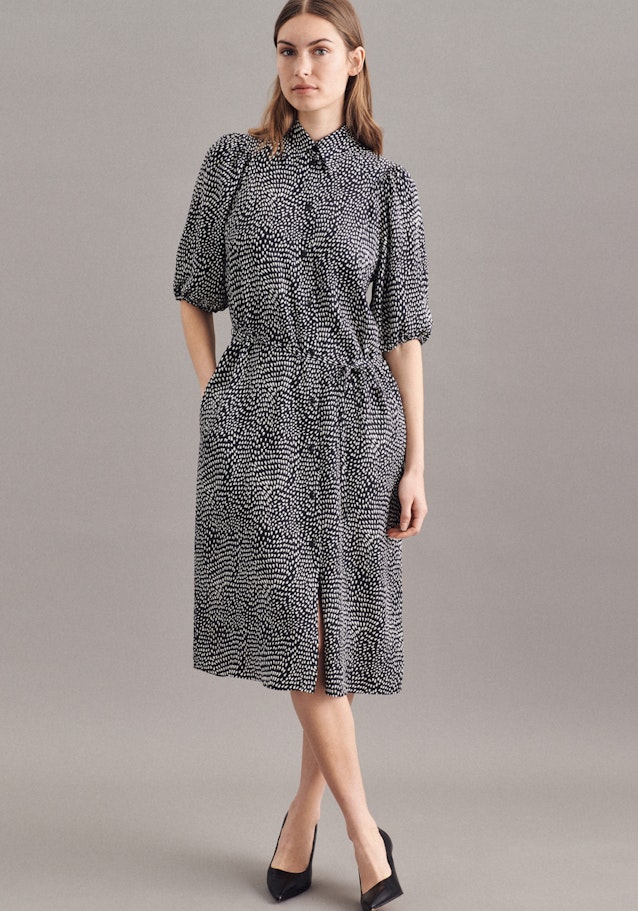 Krepp Maxi Kleid in Schwarz | Seidensticker Onlineshop