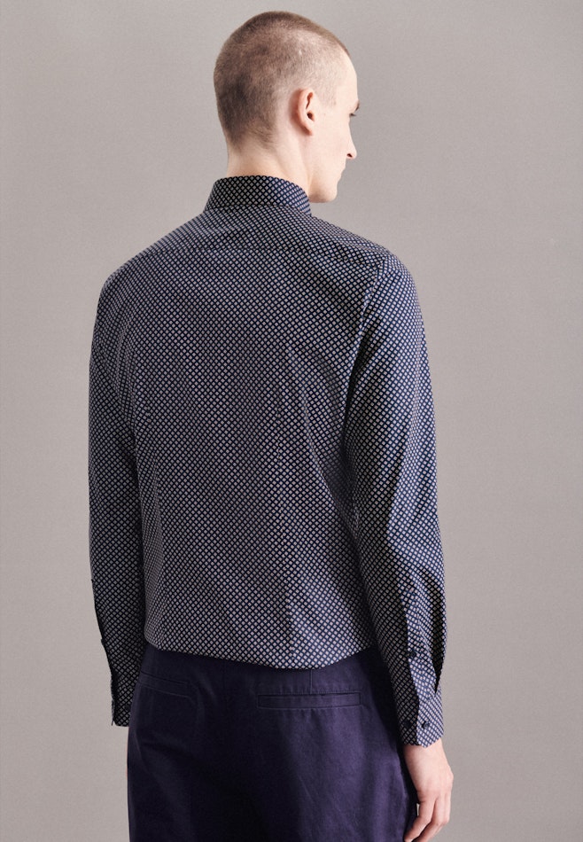 Business Shirt in X-Slim with Kent-Collar in Dark Blue | Seidensticker online shop