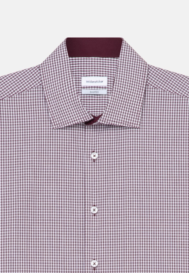 Shaped Business Hemd Karo in Rot |  Seidensticker Onlineshop