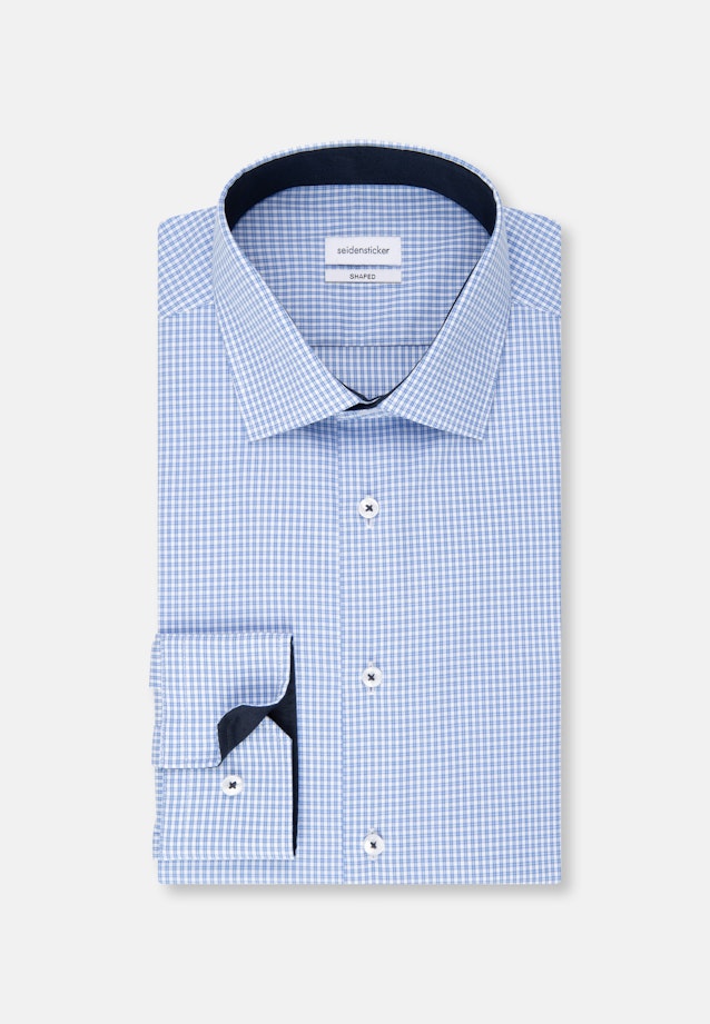 Shaped Business Hemd Karo in Hellblau |  Seidensticker Onlineshop