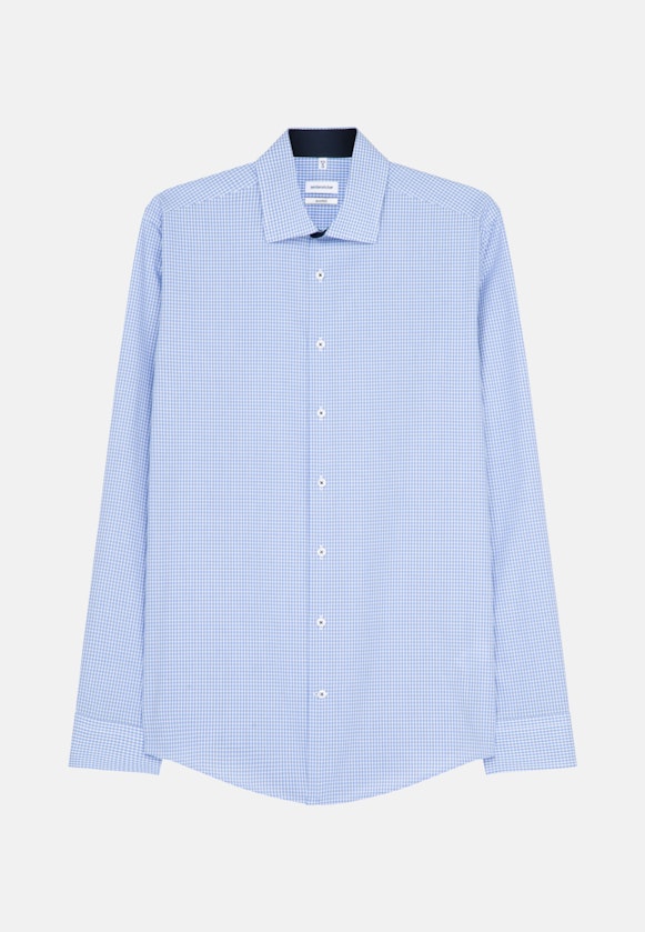 Shaped Business Hemd Karo in Hellblau |  Seidensticker Onlineshop