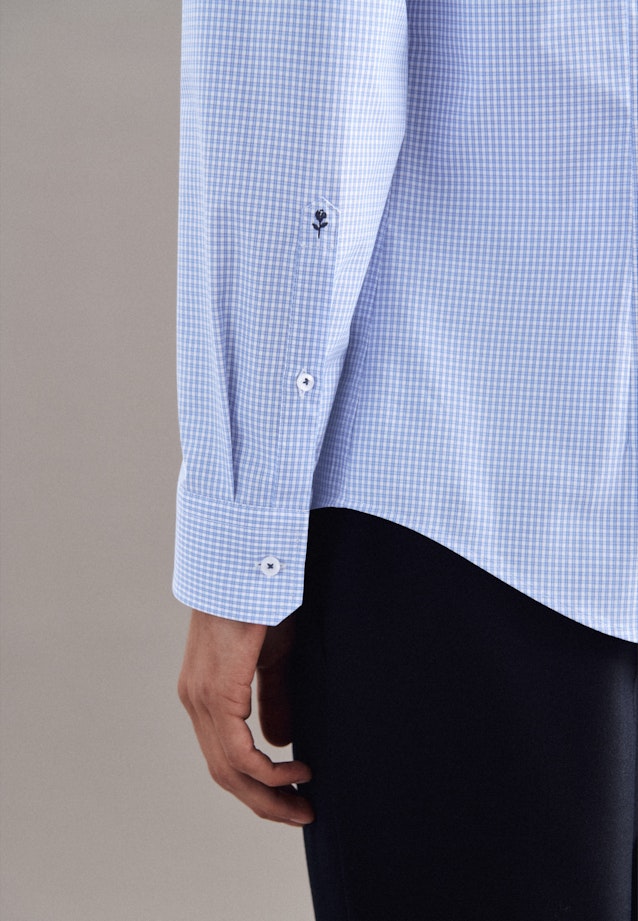 Slim Business Hemd Karo in Hellblau |  Seidensticker Onlineshop