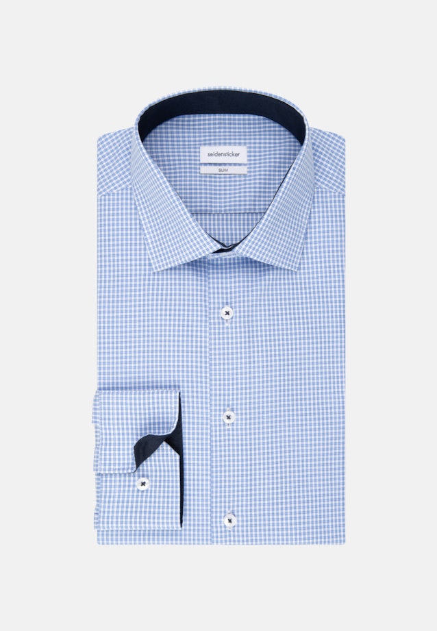 Slim Business Hemd Karo in Hellblau |  Seidensticker Onlineshop