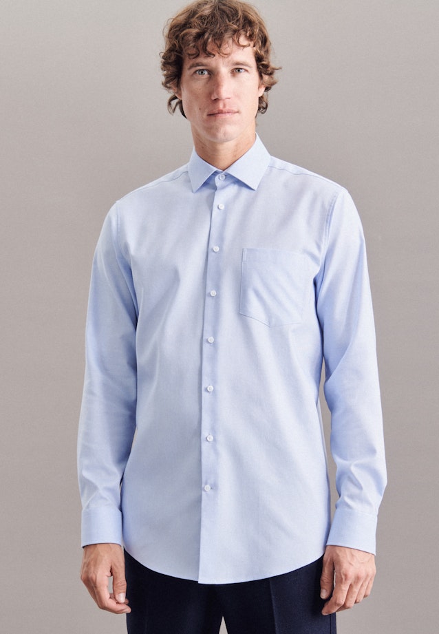 Regular Chemise Business uni in Bleu Clair |  Seidensticker Onlineshop