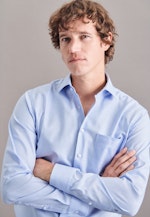 Regular Chemise Business uni in Bleu Clair |  Seidensticker Onlineshop