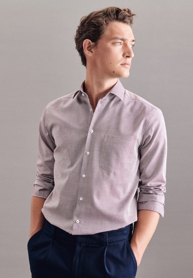 Regular Business Shirt Plain in Red |  Seidensticker Onlineshop