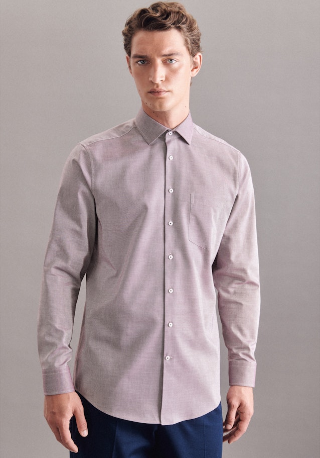 Non-iron Structure Business Shirt in Regular with Kent-Collar in Red |  Seidensticker Onlineshop