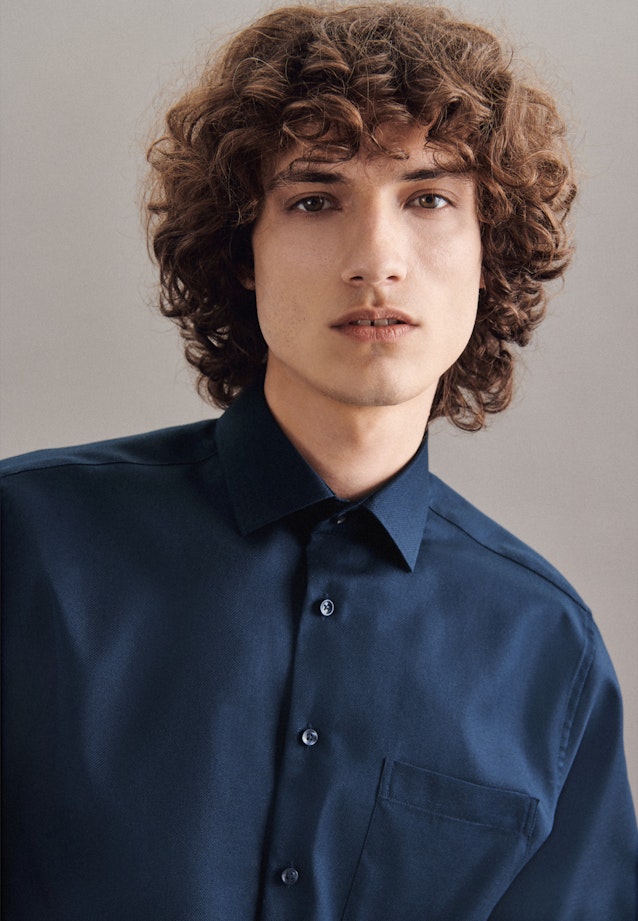 Regular Business Hemd Uni in Dunkelblau |  Seidensticker Onlineshop