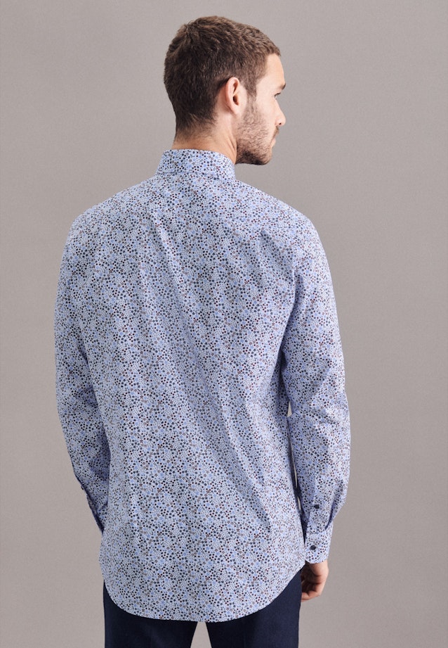 Regular Business Hemd Print in Hellblau |  Seidensticker Onlineshop