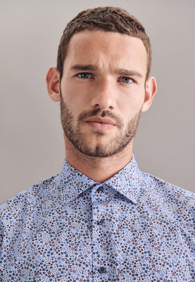 Regular Business Hemd Print in Hellblau |  Seidensticker Onlineshop