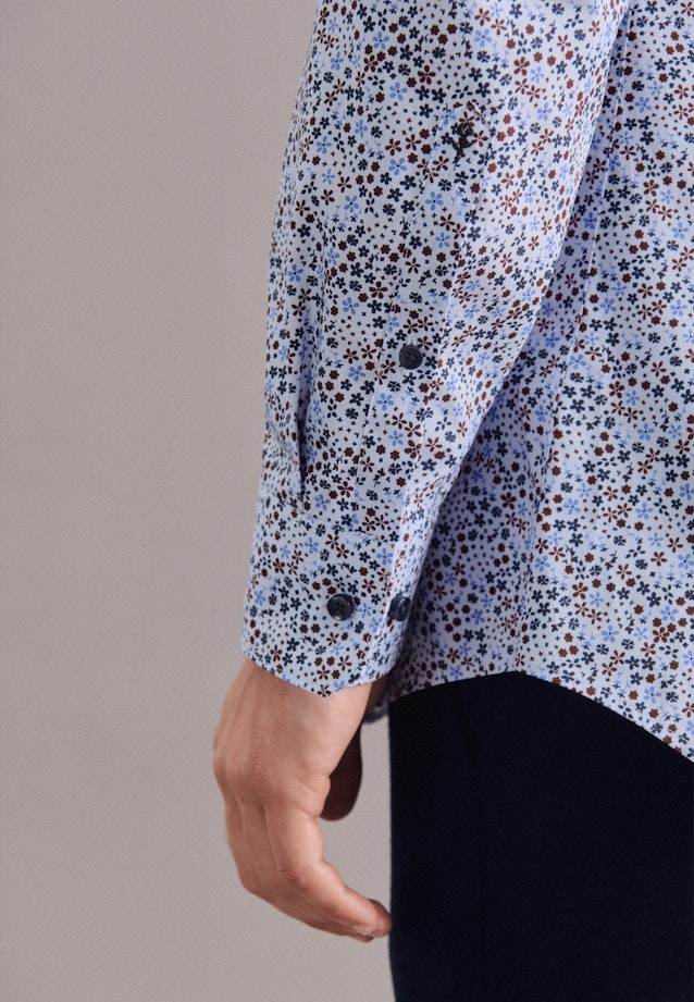 Regular Business Hemd Print in Hellblau |  Seidensticker Onlineshop