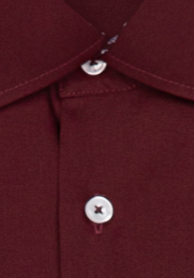 Non-iron Popeline Business overhemd in Regular with Kentkraag and extra long sleeve in Rood |  Seidensticker Onlineshop