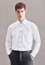 Regular Business Shirt Plain in White |  Seidensticker Onlineshop