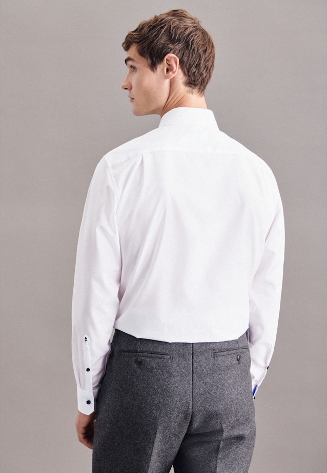 Regular Business Shirt Plain in White |  Seidensticker Onlineshop