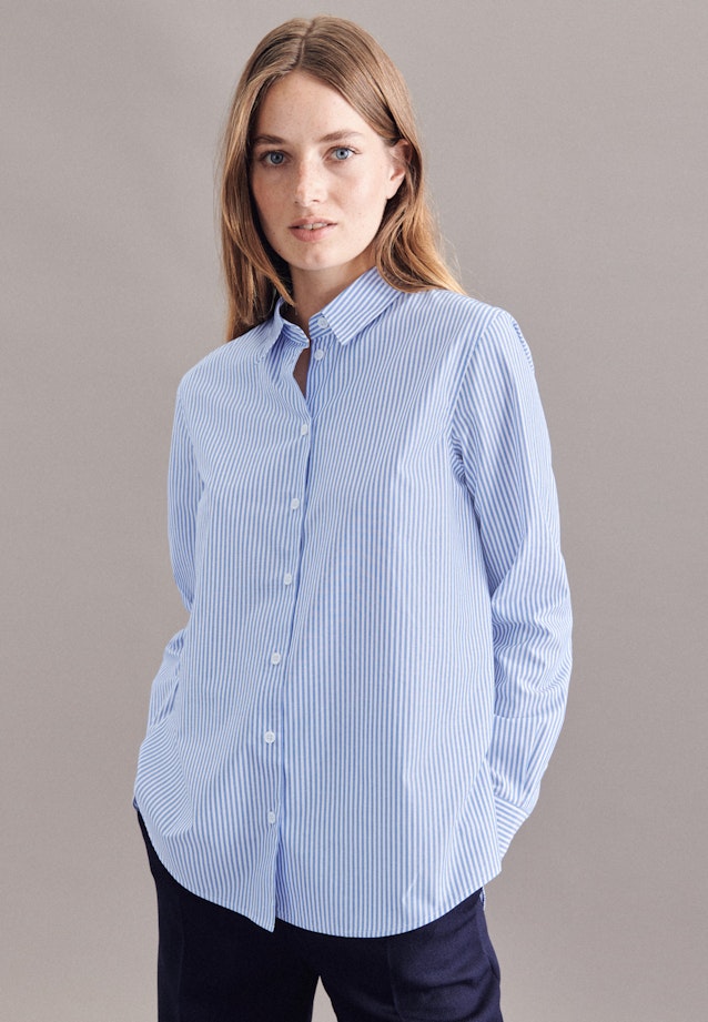 Shirt Blouse Stripes in Light Blue |  Seidensticker Onlineshop