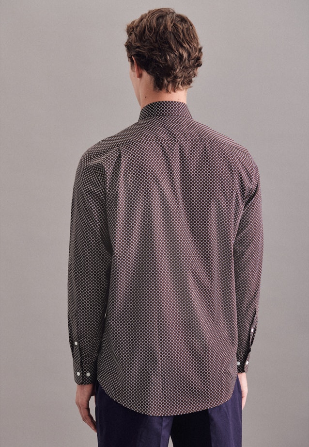 Regular Business Hemd Print in Rot |  Seidensticker Onlineshop